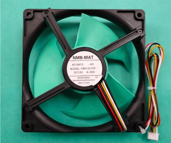 NMB-MAT refrigerator fan with green blades